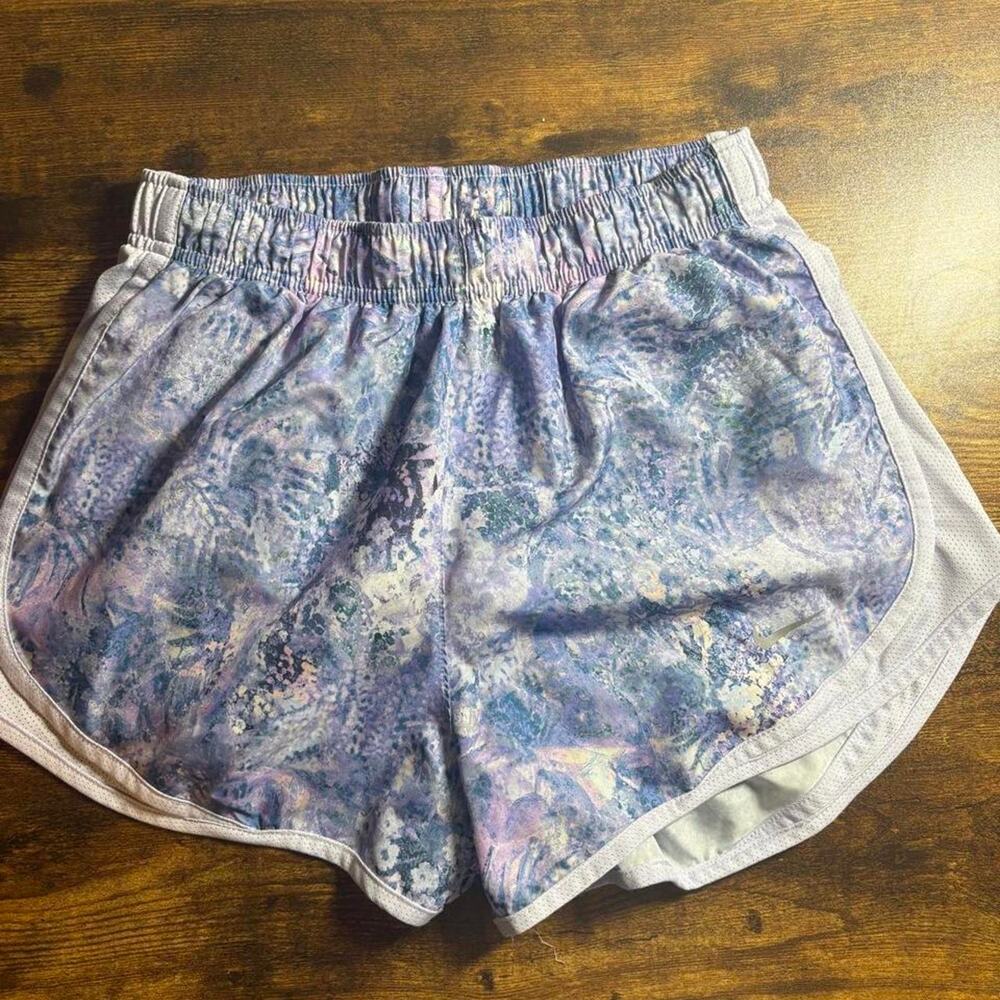 Nike purplepink floral running shorts